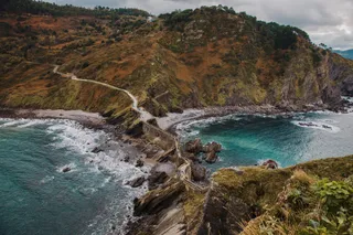 Mountain formation by the sea in Spain